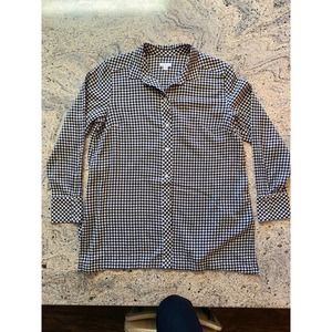 J Jill Tunic Top black white medium